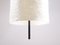 Minimalist Fiberglass & Black Metal Pendant Lamp, 1950s 6