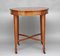 Antique Oval Satinwood Side Table on Wheels, Image 2