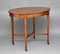 Antique Oval Satinwood Side Table on Wheels 3
