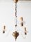 Mid-Century Italian Brass and Glass Chandelier, 1950s, Image 1