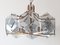 Lámpara de araña alemana de vidrio ahumado y metal cromado de Sische, años 70, Imagen 10