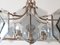 Lámpara de araña alemana de vidrio ahumado y metal cromado de Sische, años 70, Imagen 3