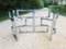 Architectural Glass & Chrome-Plated Articulated Foot Dining Table, 1970s 7