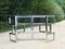 Architectural Glass & Chrome-Plated Articulated Foot Dining Table, 1970s 3