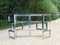Architectural Glass & Chrome-Plated Articulated Foot Dining Table, 1970s, Image 3