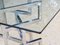 Architectural Glass & Chrome-Plated Articulated Foot Dining Table, 1970s 11