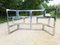 Architectural Glass & Chrome-Plated Articulated Foot Dining Table, 1970s, Image 9