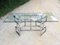 Architectural Glass & Chrome-Plated Articulated Foot Dining Table, 1970s 1
