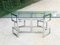 Mesa de comedor articulada de vidrio y metal cromado, años 70, Imagen 2