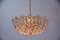 Gilt Brass and Glass Chandelier from Palwa, 1960s 3
