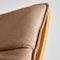 Oak and Beige Leather Armchair, 1960s 7