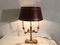 Lámpara de mesa vintage de bronce, Imagen 2