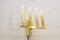 Gilded Wall Lights, 1960s, Set of 2 4