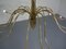 Lámpara de araña italiana de latón grande, años 60, Imagen 7