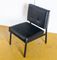 Spanish Black Lacquered Metal Chairs, 1970s, Set of 2 1