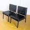Spanish Black Lacquered Metal Chairs, 1970s, Set of 2 2