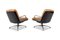 Leather Swiveling Armchairs from Saporiti Italia, 1970s, Set of 2 4