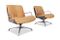 Leather Swiveling Armchairs from Saporiti Italia, 1970s, Set of 2 2