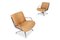 Leather Swiveling Armchairs from Saporiti Italia, 1970s, Set of 2 5