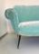 Italian Velvet 3 Seater Sofa, 1950s 5