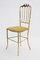 Italienischer Chiavari Beistellstuhl aus Messing, 1950er 2