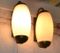 Opaline Glass and Brass Wall Lamps, 1940s, Set of 2 2
