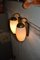 Lampade da parete in ottone e vetro opalino, anni '40, set di 2, Immagine 6