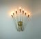 Large Vintage Brass 7-Arm Wall Lamp, Image 11