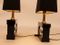 Black-Lacquered Table Lamps, 1970s, Set of 2 6
