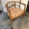Italian Wooden Side Chair with Geometric Pattern, Image 5