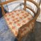 Italian Wooden Side Chair with Geometric Pattern 3