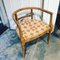 Italian Wooden Side Chair with Geometric Pattern 2