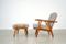 Poltrona Cigar GE240 e pouf GE240S di Hans Wegner per Getama, anni '50, Immagine 3