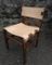 Leather and Wood Dining Chairs, 1970s, Set of 4 1