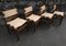 Leather and Wood Dining Chairs, 1970s, Set of 4, Image 4