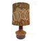 Vintage Terracotta Table Lamp with Handmade Lampshade, Image 1