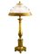 Antique Glass & Brass Table Lamp 1