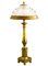 Antique Glass & Brass Table Lamp, Image 1