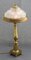 Antique Glass & Brass Table Lamp 4