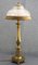 Antique Glass & Brass Table Lamp 3