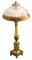 Antique Glass & Brass Table Lamp 2