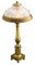 Antique Glass & Brass Table Lamp, Image 2