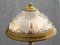 Vintage Tischlampe aus Glas & Messing 8
