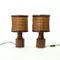Lámparas de mesa checas de mimbre y madera, años 50. Juego de 2, Imagen 2