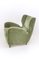 Italian Olive Green Velvet Lounge Chairs, 1950s, Set of 2 6