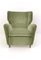 Italian Olive Green Velvet Lounge Chairs, 1950s, Set of 2, Image 1