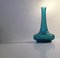 Vintage Turquoise Glass Vase by Per Lütken for Holmegaard, 1970s, Image 4