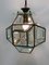 Large Italian Lantern in Brass & Cut Glass, 1950s 12