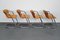 Cognac Leather Dining Chairs by Willy Rizzo, 1970s, Set of 4 12