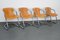 Cognac Leather Dining Chairs by Willy Rizzo, 1970s, Set of 4 11